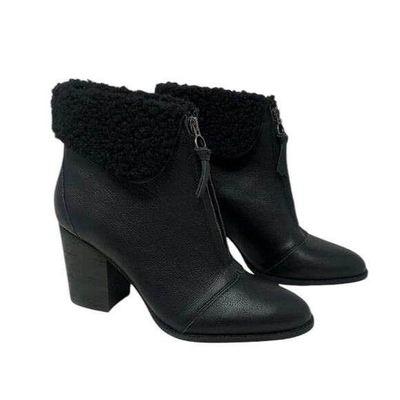 NWOT Splendid Kiley Faux Fur Collar Booties – Sz 10 - Picture 2 of 7